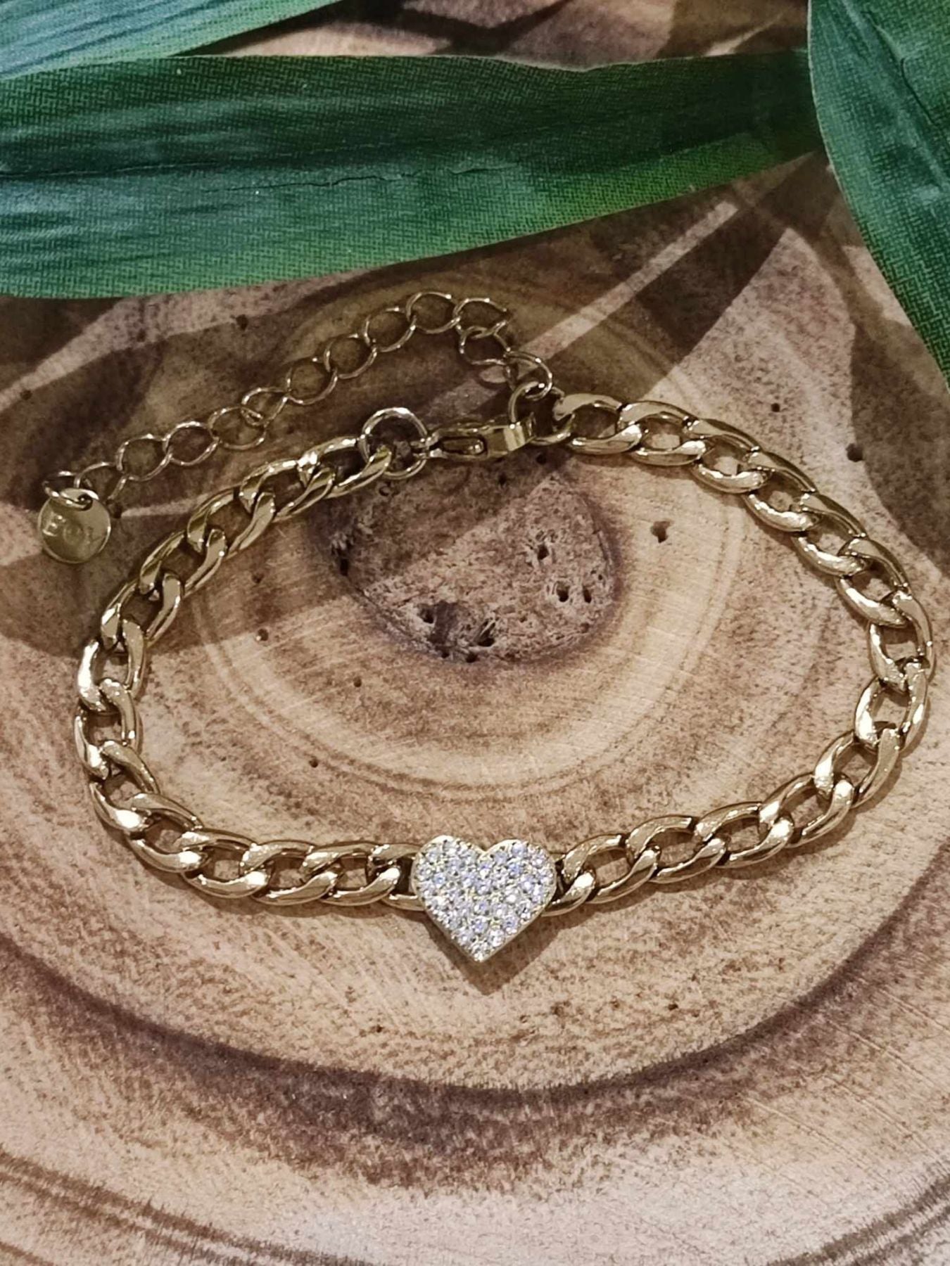 PULSERA CORAZON STRASS