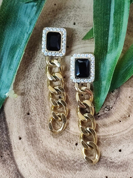 PENDIENTES CADENA STRASS
