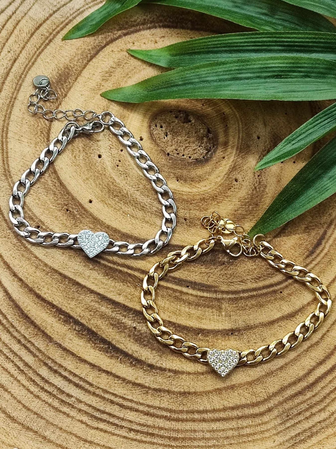 PULSERA CORAZON STRASS