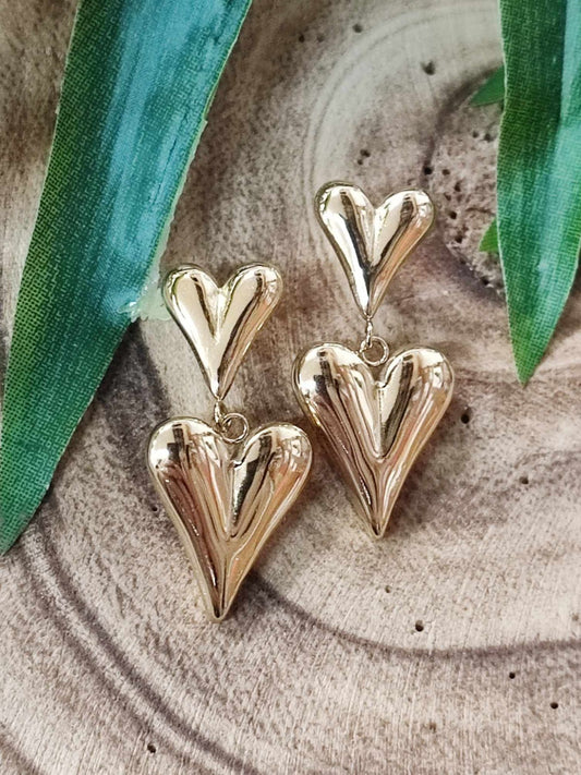 PENDIENTES DOBLE CORAZON